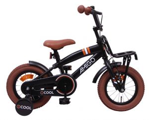 AMIGO 2Cool S33 12 Inch 20 cm Jongens Terugtraprem Matzwart