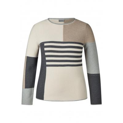 Rabe - Grijs | Dames | Trui | Grijs | 48 | regular | Kamst mode