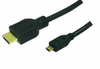 LogiLink 1.5m HDMI to HDMI Micro - M/M HDMI kabel 1,5 m HDMI Type A (Standaard) HDMI Type D (Micro) Zwart - thumbnail