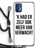 Meer verwacht: Motorola Moto G9 Plus Transparant Hoesje met koord