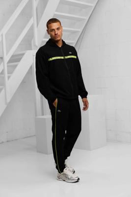 Lacoste Hooded Logostripe Trainingspak Heren Zwart - Maat XS - Kleur: Zwart | Soccerfanshop
