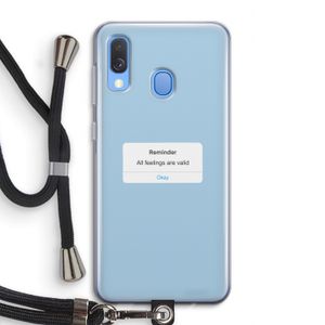 Reminder: Samsung Galaxy A40 Transparant Hoesje met koord