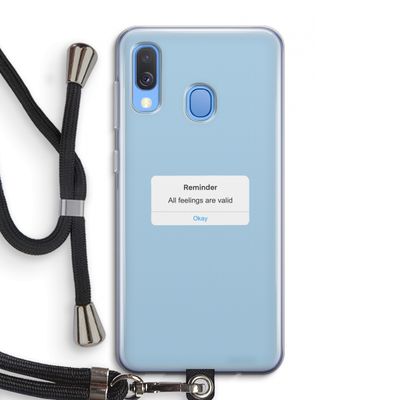 Reminder: Samsung Galaxy A40 Transparant Hoesje met koord