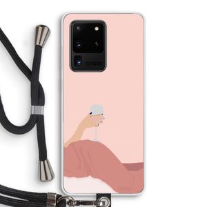 Wine: Samsung Galaxy S20 Ultra Transparant Hoesje met koord