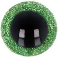 Opry Glitter dierenogen tweekleurig 8mm Groen per 10 stuks