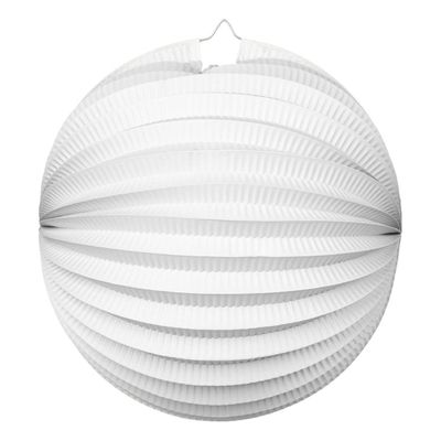 Globos Papieren lantaarn rond wit, 25cm