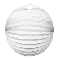 Globos Papieren lantaarn rond wit, 25cm