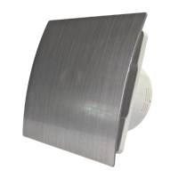 Whisper Pro-design Badkamerventilator - Ø125mm - Met Nalooptimer + Vochtsensor - Kunststof - Zilver