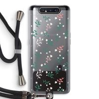 Small white flowers: Samsung Galaxy A80 Transparant Hoesje met koord