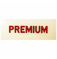 Premium Ad Glass Voor Benzinepomp Rode Letters 32 x 13 cm Premium Ad Glass Voor Benzinepomp Rode Letters 32 x 13 cm