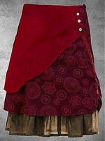 Floral Vintage Boho Cotton-Blend Skirt - thumbnail