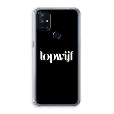 Topwijf Zwart: OnePlus Nord N10 5G Transparant Hoesje