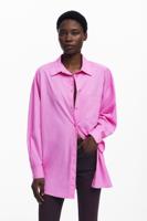 Oversized stripjes shirt - RED - M