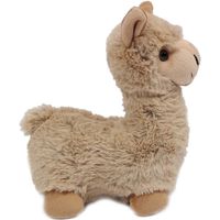 Pluche staande lama/alpaca knuffel beige 29 cm   -