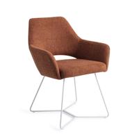 Jesper Home Eetkamerstoel 'Yanai' Beehive White, kleur Tuscan Terra