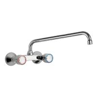 Keukenkraan Tres ESE-23 | Wandmontage | 360° Draaibaar | Mengkraan | 2-knops | Rond | Chroom