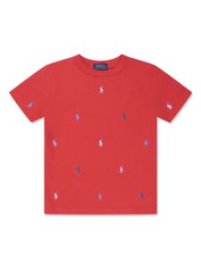 Ralph Lauren Kids t-shirt à logo Polo Pony brodé - Rouge