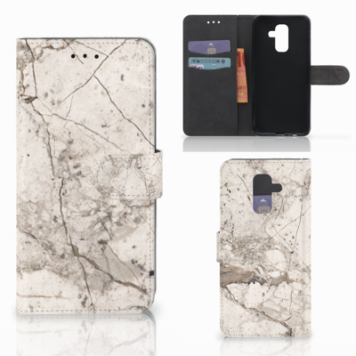 Samsung Galaxy A6 Plus 2018 | Bookcase | Marmer Beige