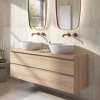 Ben Tendenza badmeubel incl. keramische waskommen 141x46x78cm urban oak