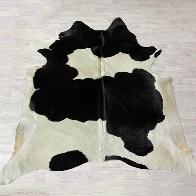 Koeienhuid zwart creme 230x220cm