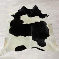 Koeienhuid zwart creme 230x220cm