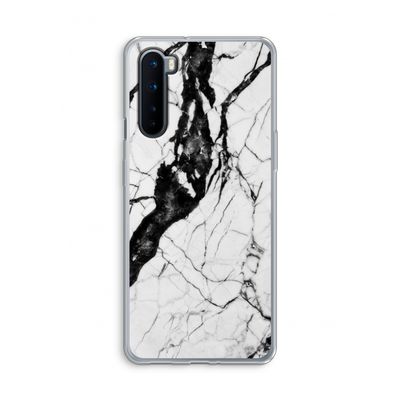 Witte marmer 2: OnePlus Nord Transparant Hoesje