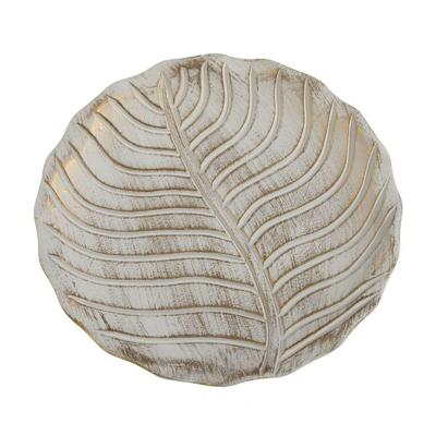 Middenstuk Versa Leaf B Wit Hout MDF 3 cm 3 x 40 x 40 cm