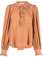 Ulla Johnson blouse Philipa en soie à volants - Orange - thumbnail