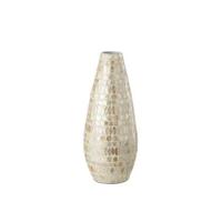 J-Line vaas Betha Parel - bamboe - beige - 47.5 cm hoog - thumbnail