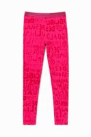 Legging met logo en elastische taille - RED - L