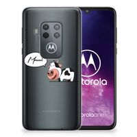Motorola One Zoom Telefoonhoesje met Naam Cow - thumbnail