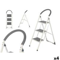 Opvouwbare ladder met 3 tredes Kipit Grijs Staal 38 x 117 x 5 cm 35 x 117 x 5 cm (4 Stuks) Opvouwbare ladder met 3 tredes Kipit Grijs Staal 38 x 117 x 5 cm 35 x 117 x 5 cm (4 Stuks)