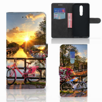 Nokia 3.1 Plus Flip Cover Amsterdamse Grachten - thumbnail