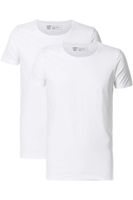 Petrol Industries Body Fit T-Shirt ronde hals Dubbel pak wit, Effen - thumbnail