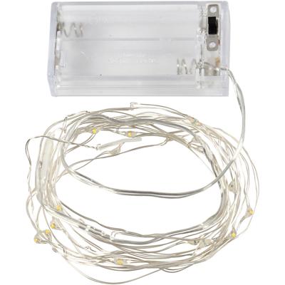 Creativ Company Led slinger met lampjes, l: 3,15 m, zilver, 1 stuk