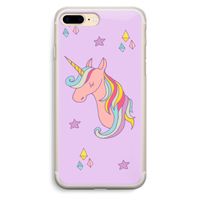 Roze eenhoorn: iPhone 7 Plus Transparant Hoesje