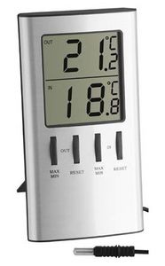 TFA-Dostmann 30.1027 insteekthermometer Elektronische omgevingsthermometer Binnen Zilver