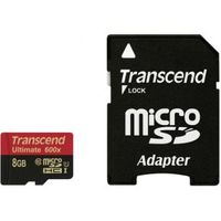 Transcend 8GB microSDHC Class 10 UHS-I (Ultimate) flashgeheugen MLC Klasse 10 - thumbnail