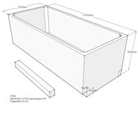 Xenz beterbad baddrager voor lagoon 180x80cm