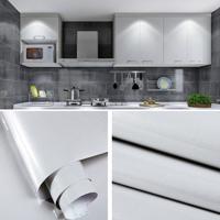Pearlescent creatieve PVC bakstenen decoratie meubels behang stickers slaapkamer woonkamer muur waterdicht behang roll grootte: 60x500cm (grijs)