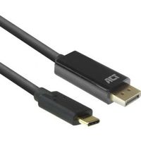 ACT USB-C naar DisplayPort male kabel 2 m 4K @ 60Hz,