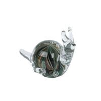 Sculptuur Snail bruin/groen glas 12,5x6,5x9,5cm - thumbnail