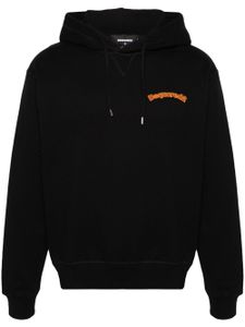 DSQUARED2 hoodie en coton à logo imprimé - Noir