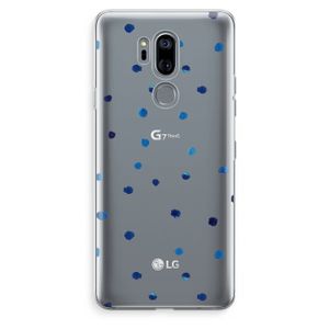 Blauwe stippen: LG G7 Thinq Transparant Hoesje