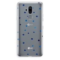 Blauwe stippen: LG G7 Thinq Transparant Hoesje