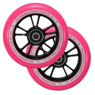 100mm Spokes Zwart Roze - Step Wielen