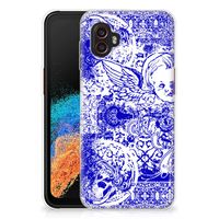 Silicone Back Case Samsung Galaxy Xcover 6 Pro Angel Skull Blauw - thumbnail