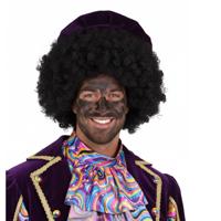 Pieten pruik - zwart kroeshaar - Afro verkleed pruik - Pietenpruiken