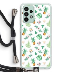Ananas bladeren: Samsung Galaxy A52s 5G Transparant Hoesje met koord
