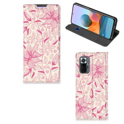 Xiaomi Redmi Note 10 Pro Smart Cover Pink Flowers